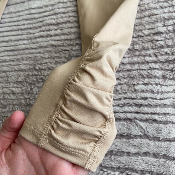 Free People Movement Beige Leggings Size XS with Pockets and Synching by Ankles - Picture 6 of 9